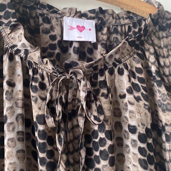 Tan and black dress size large - Picture 2 of 7